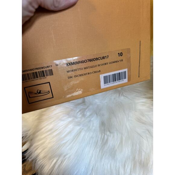 Tod's Charcoal Leather Slip-On Loafers - Picture 10 of 11